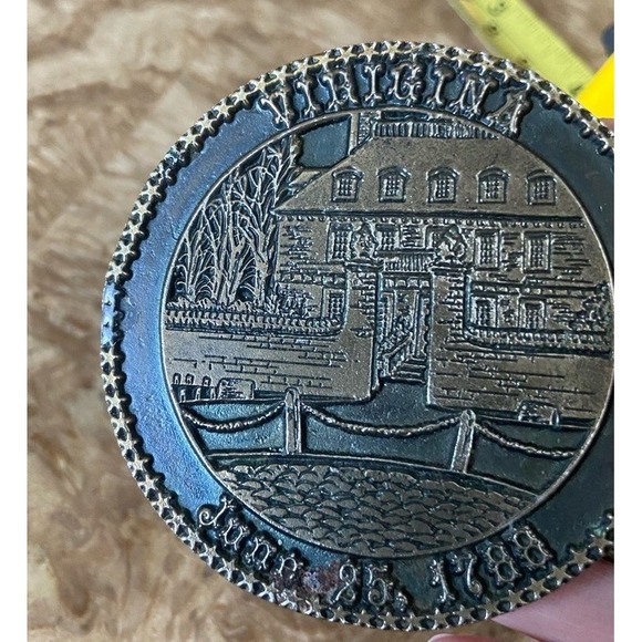 Vintage Belt Buckle 70s Virginia Made USA - Picture 7 of 12